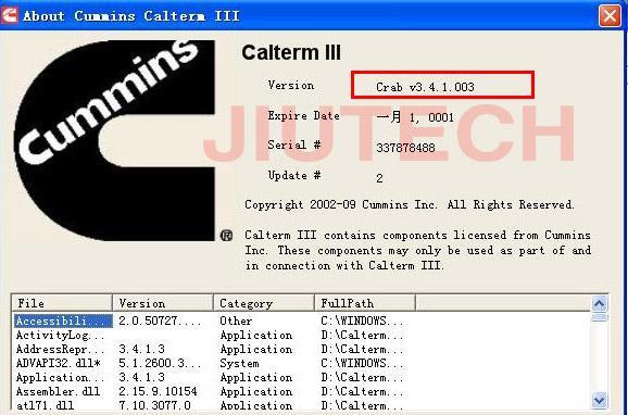 Sistema completo Cummins Insite Inline5 + ordenador portátil + Calterm para el analizador del excavador