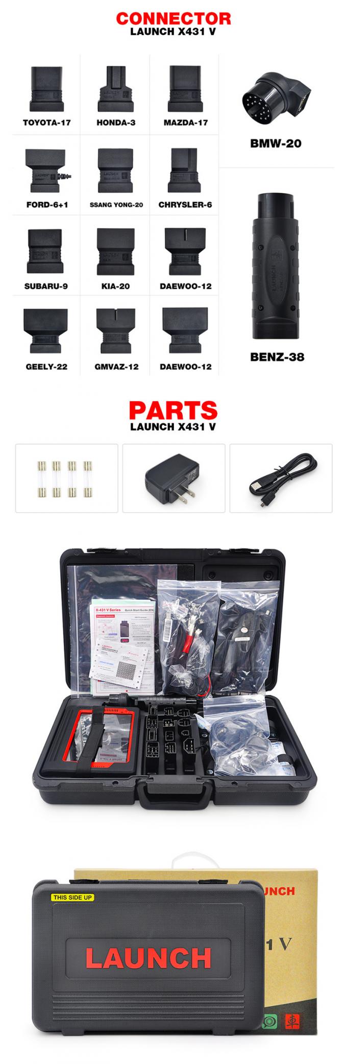X431 V LANZAMIENTO X431 V de 8 PULGADAS herramienta de diagnóstico del coche de 8 PULGADAS para el auto lleno Scanne del sistema X-431 V/Pro del ECU del gasoline&diesel 12V