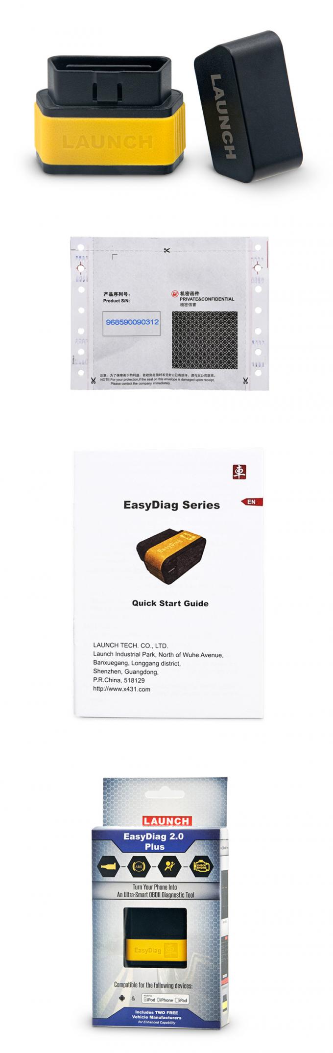 Herramienta más del escáner de los diagnósticos Obd2 de EasyDiag 2,0 del LANZAMIENTO de X431 EasyDiag 2,0 para Android/IOS X431 EasyDiag 2,0 con Blueto