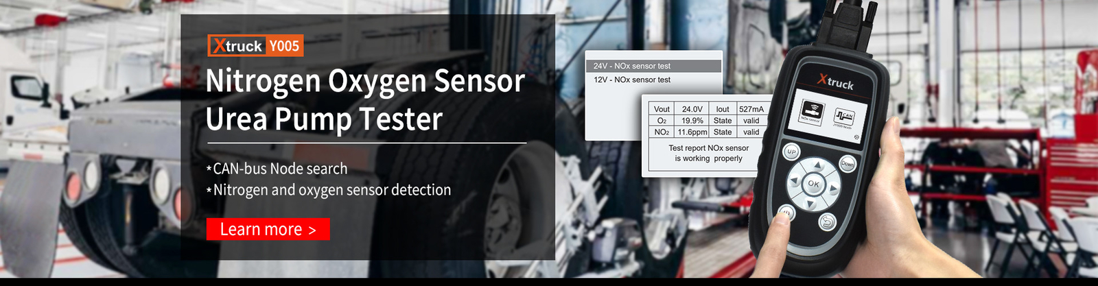 Xtruck Y006 for Universal Trucks Detection NOx Nitrogen Oxygen Urea Level Test for CAN Node Accurate Search