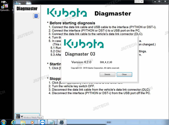 FOR KUBOTA DIAGNOSTIC KIT PYTHON FOR KUBOTA DIAGMASTER PYTHON INTERFACE KUBOTA TAKEUCHI DIAGNOSTIC TOOL WITH CF53 LAPTOP