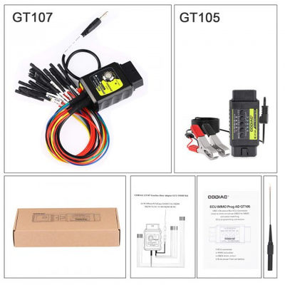GODIAG GT105 ECU IMMO Kit Plus GT107 DSG Adaptador de datos de lectura y escritura de la caja de cambios para DQ250, DQ200, VL381, VL300, DQ500, DL501 Compatible con PCMTuner, Kess V2, PCMFlash, KTMBench, etc.