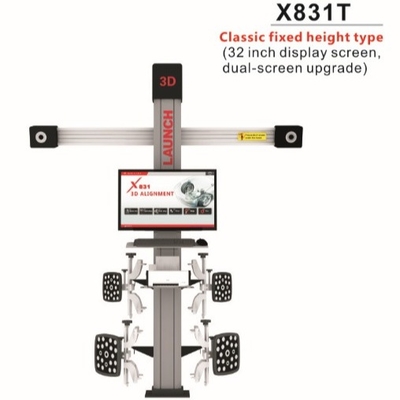 La plataforma de posicionamiento y elevación de automóviles 3D de cuatro columnas de altura fija - versión mejorada de pantalla dual de 32 pulgadas