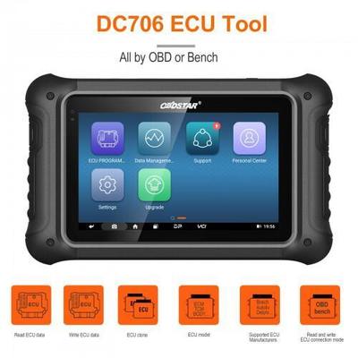 OBDSTAR DC706 ECU Tool for Car and Motorcycle ECM/ TCM/ BODY Clone by OBD or BENCH