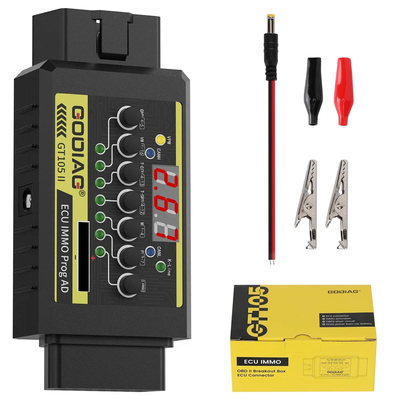 GODIAG GT105 II Caja de Conexión AD Break Out Box para Programación de ECU e IMMO. Conector GT105 II con Función de Indicación de Alarma de Voltaje