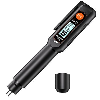 Probador digital de líquido de frenos con tamaño de 155 mm * 30 mm * 25 mm, peso de 38.5 g y entorno de uso de 0~50°C para líquido de frenos DOT3/DOT4/DOT5.1