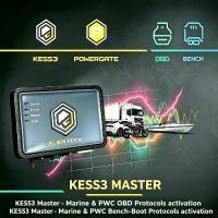 Programador ECU AlienTech KESS3 con protocolos marinos y PWC, ajuste de arranque de banco OBD y soporte en varios idiomas