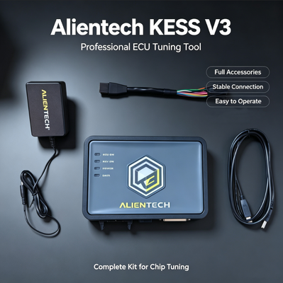 Programador de ECU Alientech KESS V3 con transferencia de datos 10 veces más rápida, interfaz de 9 idiomas y caja compuesta de fibra de vidrio