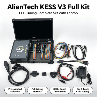 Programador de ECU de coche Alientech KESS3 con soporte completo de protocolo OBD y multilingüe para ajuste OBD y en banco