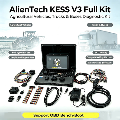 Alientech KESS3 Herramienta de programación de ECU con interfaz multilingüe de ajuste de arranque de banco OBD y suscripción gratuita de 12 meses