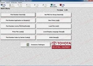 Toyota Industrial v1.84 electronic parts catalog for forklift trucks