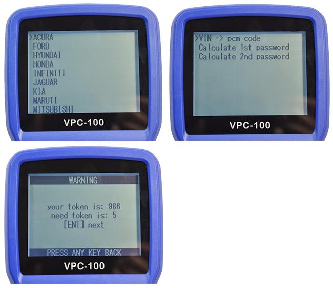 exhibición del servicio del pincode del vpc 100