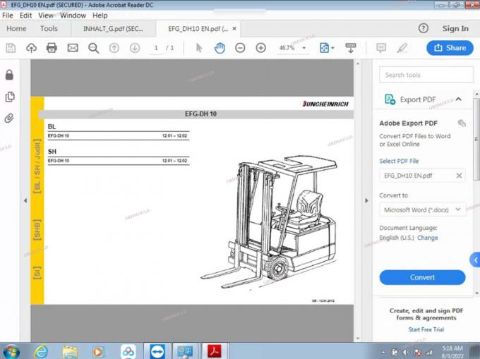 F110 tableta con For Judit Incado Box Jungheinrich 4 Herramienta de diagnóstico para carretillas elevadoras con 4.37 Software Parts Catalog Judit ET EN Herramientas de diagnóstico 31