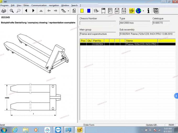 F110 tableta con For Judit Incado Box Jungheinrich 4 Herramienta de diagnóstico para carretillas elevadoras con 4.37 Software Parts Catalog Judit ET EN Herramientas de diagnóstico 35